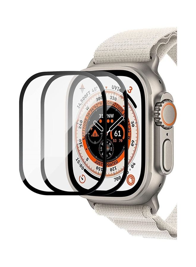 MARGOUN 2Pack for Apple Watch Ultra 49mm Screen Protector Tempered Glass 9H Anti-Scratch Full Coverage Transparent HD Film Clear - Image 1