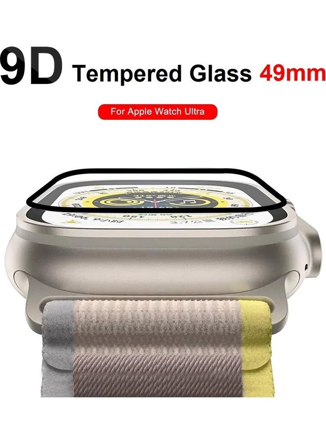 MARGOUN 2Pack for Apple Watch Ultra 49mm Screen Protector Tempered Glass 9H Anti-Scratch Full Coverage Transparent HD Film Clear - Image 4