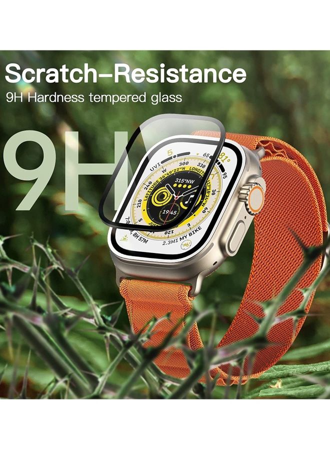 MARGOUN 3Pack for Apple Watch Ultra 49mm Screen Protector Tempered Glass 9H Anti-Scratch Full Coverage Transparent HD Film Clear - Image 5