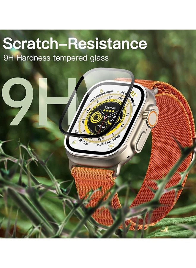 MARGOUN Apple Watch Ultra 49mm Screen Protector Tempered Glass 9H Anti-Scratch Full Coverage Transparent HD Film Clear - Image 4