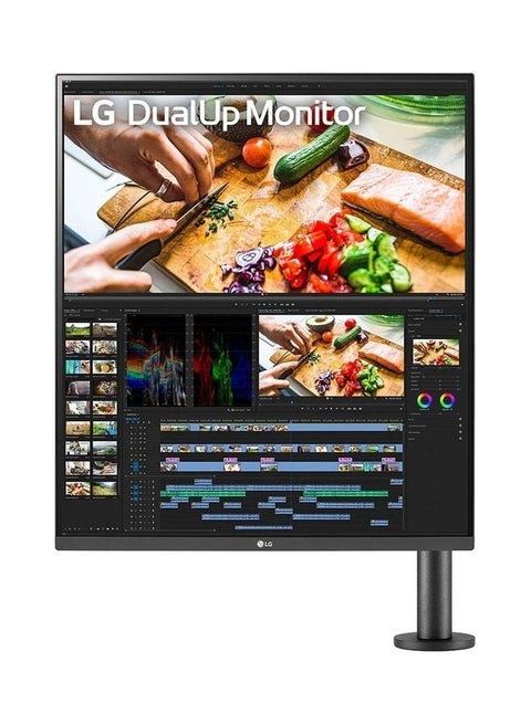 شاشة SDQHD Nano IPS DualUp مقاس 28 بوصة (2560 × 2880) مع حامل Ergo، HDR10، USB Type-C (90W PD) 28MQ780-B -