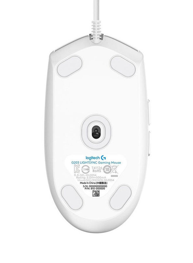 Logitech - G203 Lightsync Gaming Mouse White - Image 1
