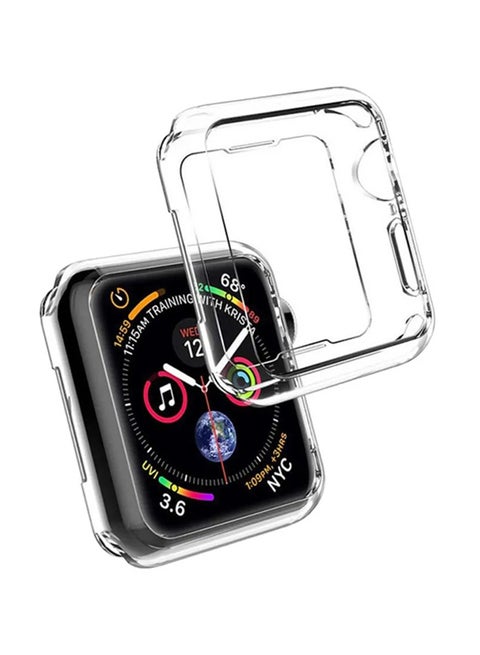 Soft TPU Protective Bumper Case Cover For Apple Watch Series 4 44mm Clear