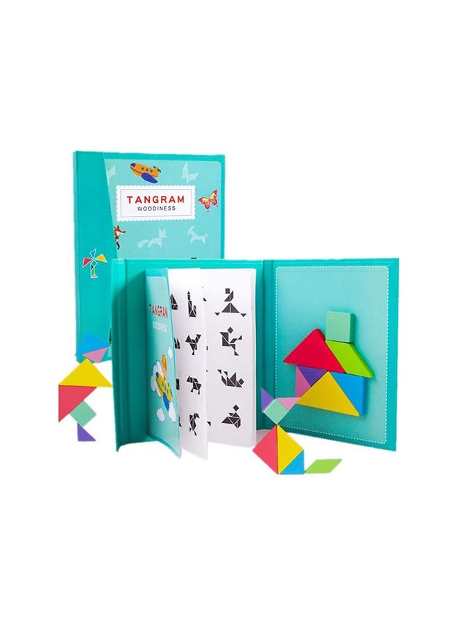 ألعاب تانجرام المغناطيسية للأطفال كتاب سحري تعليمي 22 سم - Image 1