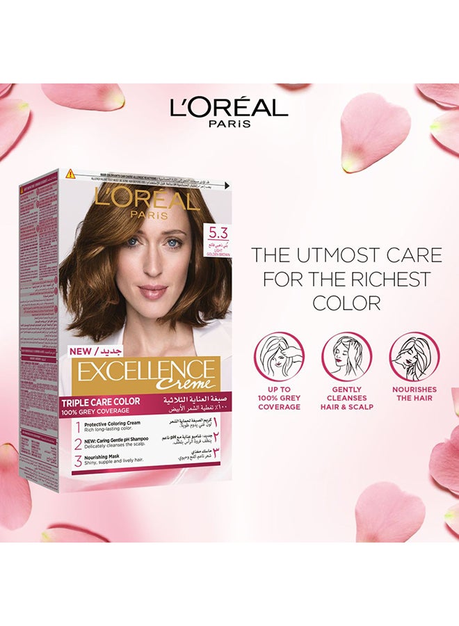 L'OREAL PARIS Excellence Creme 5.3 Golden Light Brown 192ml  - Image 2