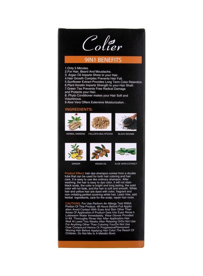 COLIER Argan Oil Hair Dye Shampoo Black 500ml  - Image 4