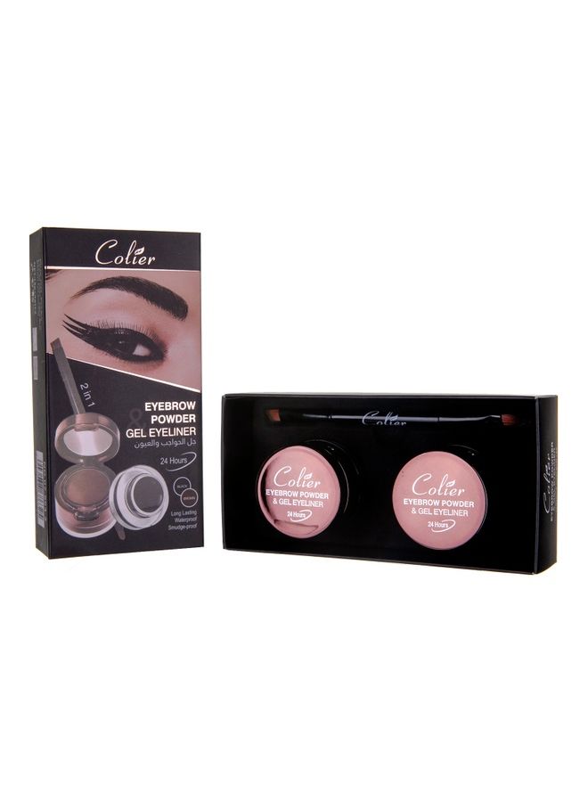 COLIER 2-in-1 Eye Brow Defining Cream Black/Brown  - Image 2