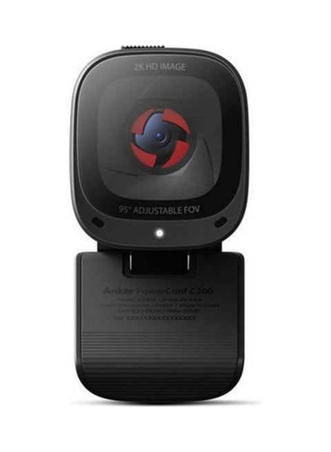 C200 Webcam 2K 95 Degrees Dual Microphones Black