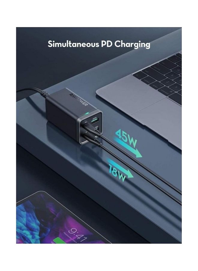 RAVPOWER 65.0 mAh Power Banks 65 W 4 Outlets For Charging Black  - Image 5