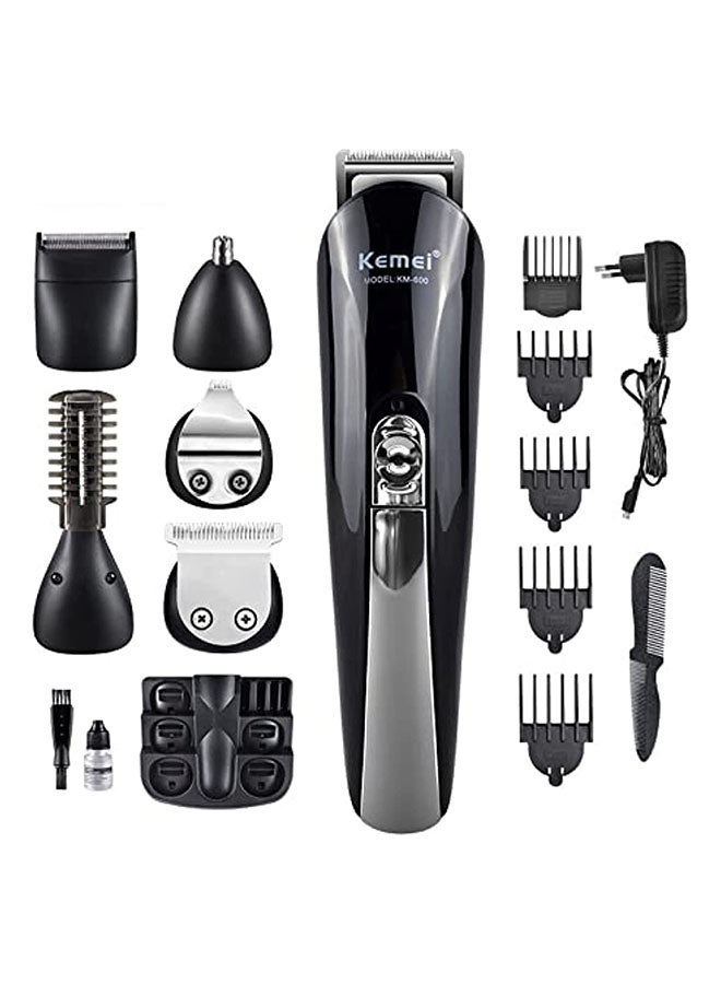 Kemei KM-600 11-In-1 Hair Grooming Kit Black/Silver 475grams - Image 4