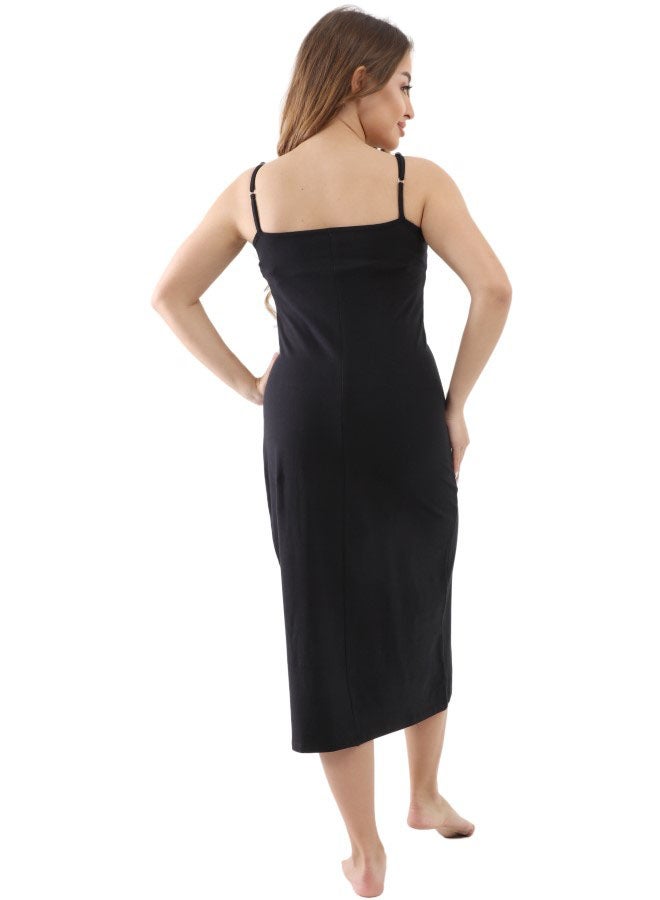 Carina Wear Carina Wear Cami Dress Long M4557- Black  - Image 4