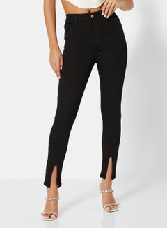 FEMME LUXE Cut Away Skinny Jeans Black  - Image 1