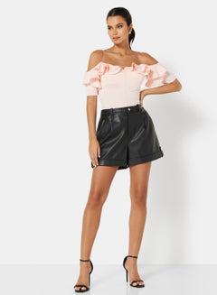 FEMME LUXE Ruffle Detail Bandeau Top Pink  - Image 4