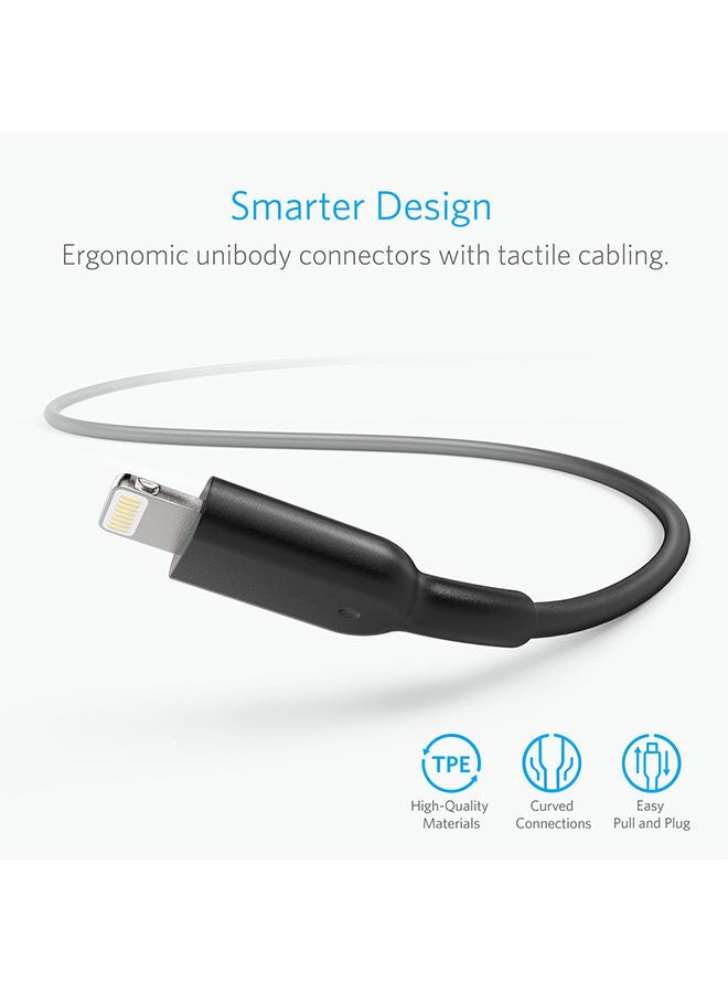 Anker - PowerlineII With Lightning Connector 3ft Black - Image 1