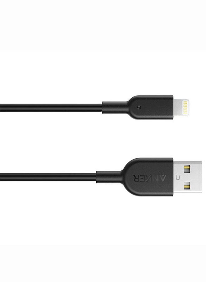 Anker - PowerlineII With Lightning Connector 3ft Black - Image 1