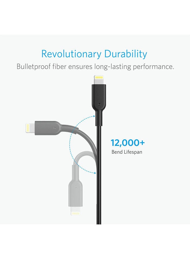 Powerline II with lightning Connector 6ft Black