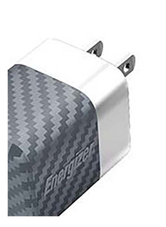 Energizer - Ultimate 38W Fast Charging QualComm Wall Charger, 20W Power Delivery Type-C Output And 18W QC USB-A Output, International Plugs, Universal Compatibility Silver - Image 1