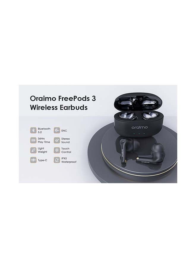 Oraimo FreePods 3 True Wireless Earbuds Black - Image 4
