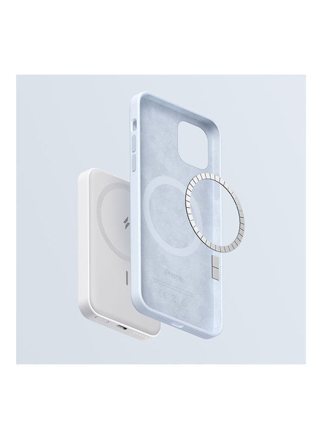 Anker - Magnetic Battery (MagGo), 5K Foldable Magnetic Wireless Portable Charger and USB-C for iPhone 16/16 Plus/16 Pro/16 Pro Max, iPhone 15/14/13 Series (White) Dolomite White - Image 1