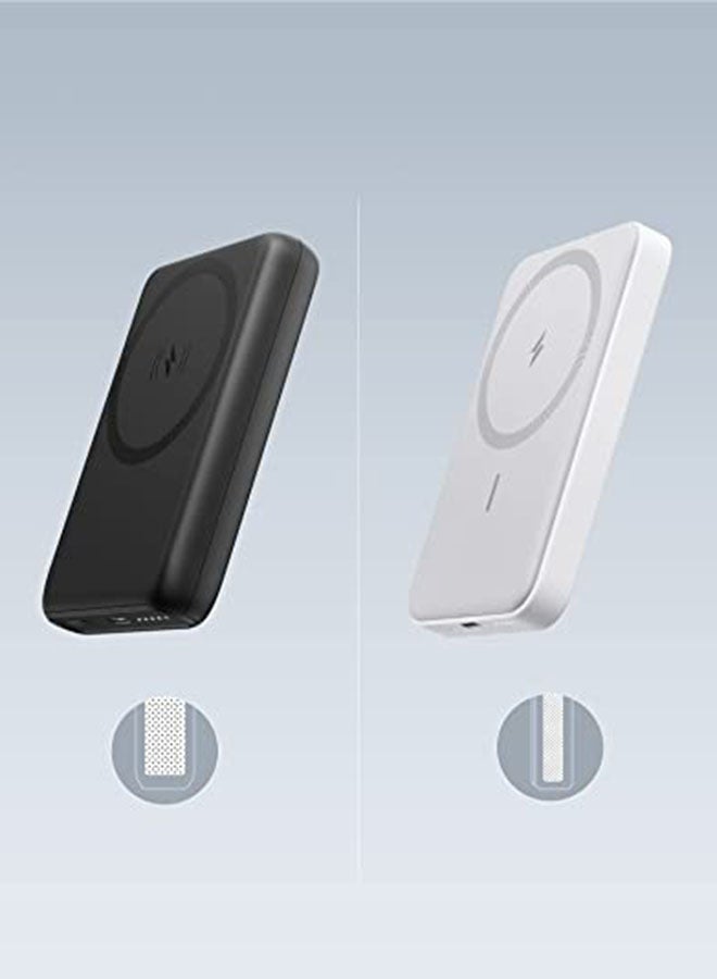 Anker - Magnetic Battery (MagGo), 5K Foldable Magnetic Wireless Portable Charger and USB-C for iPhone 16/16 Plus/16 Pro/16 Pro Max, iPhone 15/14/13 Series (White) Dolomite White - Image 1