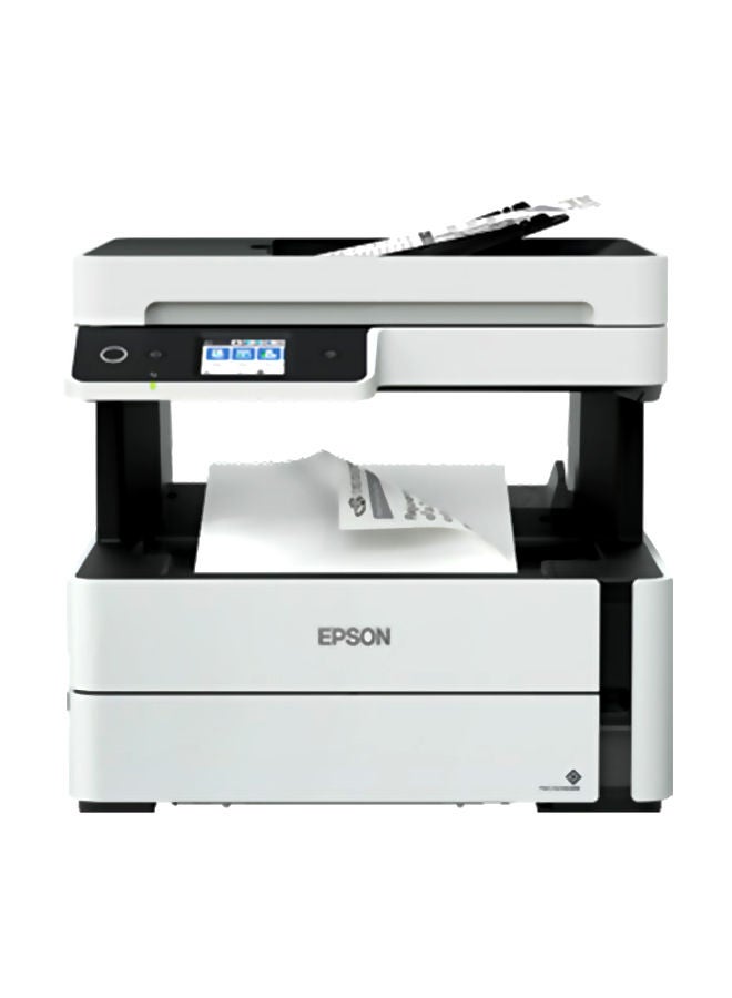 EPSON - Ecotank M3170 Mono Print/Scan/Copy/Fax Wi-Fi Tank Printer White/Black - Image 1
