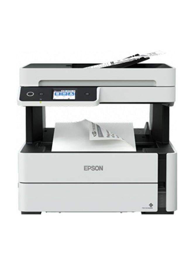 EPSON - Ecotank M3170 Mono Print/Scan/Copy/Fax Wi-Fi Tank Printer White/Black - Image 1