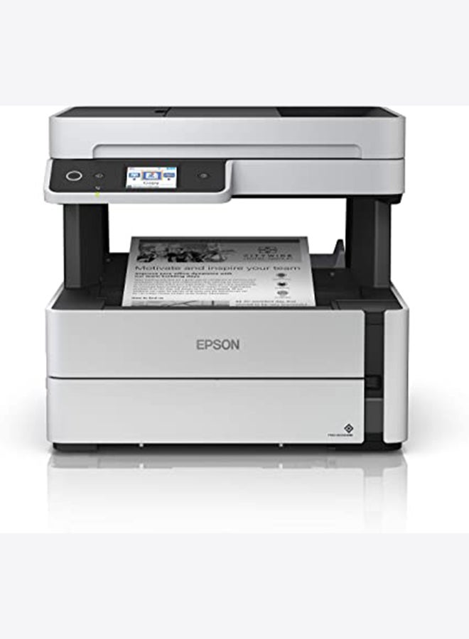 EPSON - Ecotank M3170 Mono Print/Scan/Copy/Fax Wi-Fi Tank Printer White/Black - Image 1