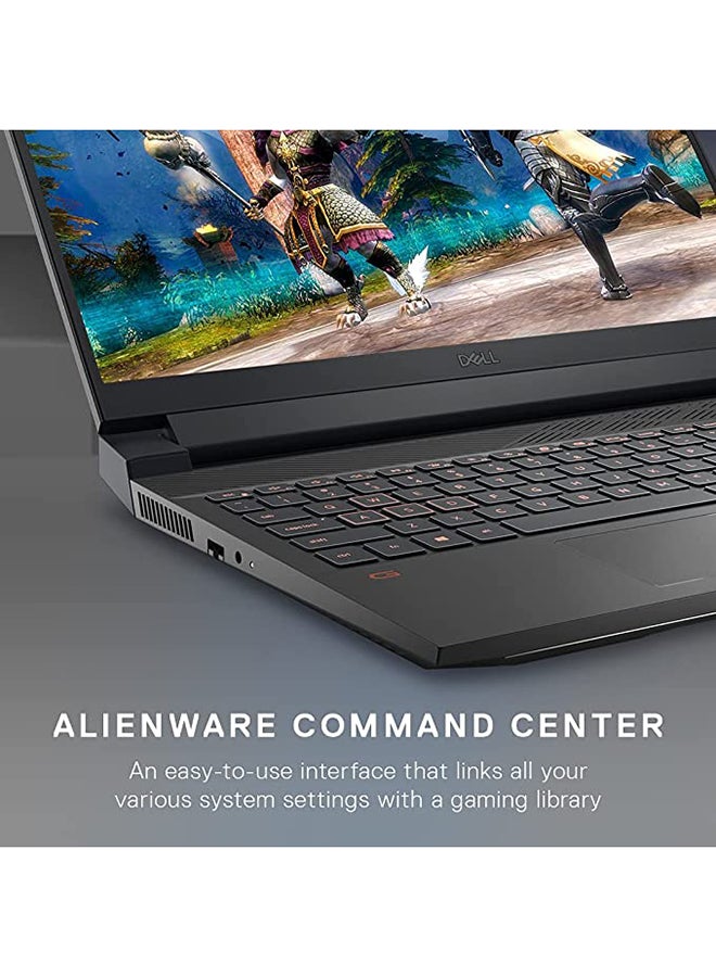 ديل - لابتوب G15 5511 للألعاب بشاشة مقاس 15.6 بوصة بدقة كاملة الوضوح بمعدل تحديث 120 هرتز وبمعالج إنتل كور i7-11800H الجيل 11 ثماني النواة وذاكرة رام 16 جيجابايت ومحرك أقراص SSD سعة 512 جيجابايت وبطاقة رسومات إنفيديا جيفورس RTX3050 بذاكرة من نوع GDDR6 سعة 4 جيجابايت ولوحة مفاتيح بإضاءة خلفية بلون برتقالي  ونظام تشغيل أوبونتو الإنجليزية/العربية رمادي شادو - Image 1