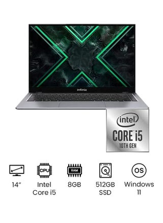 Inbook X2 Laptop 14-Inch Display, Core i5-1035G1 Processor/8GB RAM/512GB SSD/Integrated Graphics Card English/Arabic English/Arabic Grey - v1667828272/N52529642A_1
