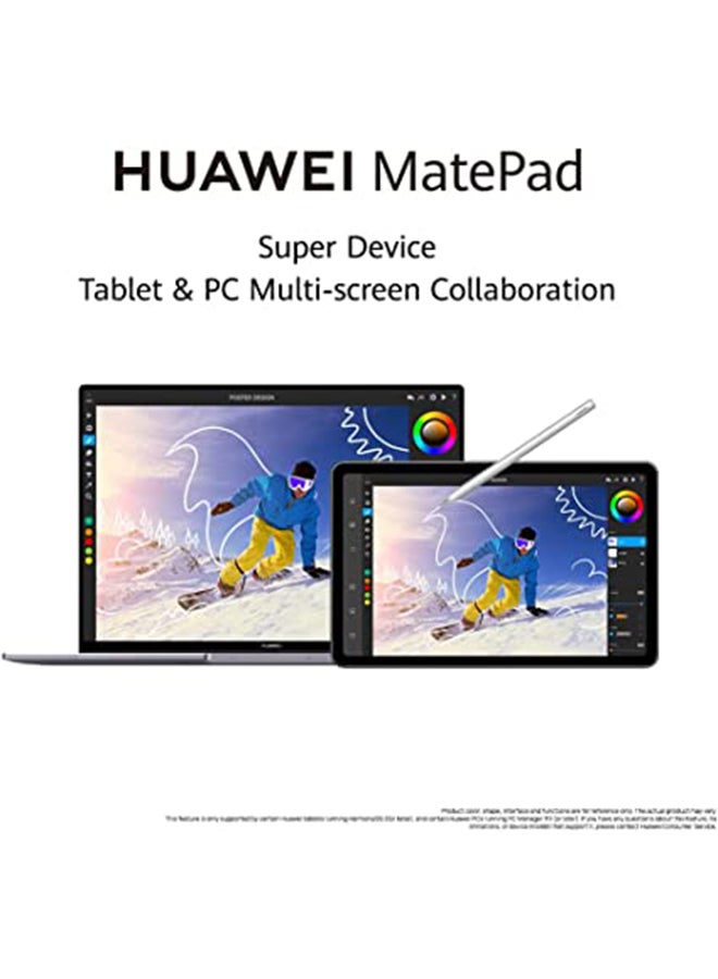 HUAWEI - Matepad 10.4-Inch 128GB 4GB LTE 2022 Inbox Keyboard Matte Grey - Image 1