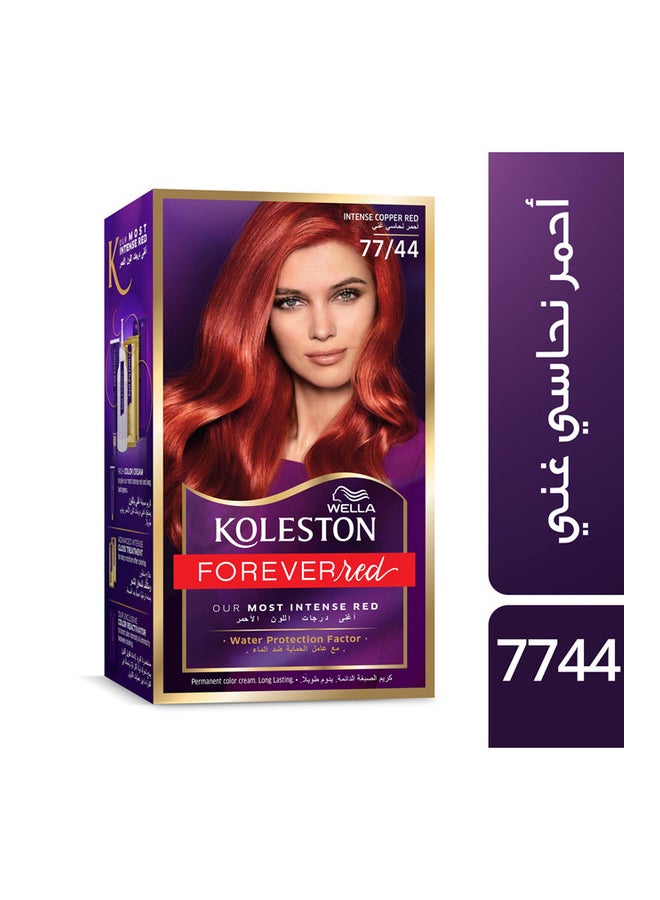 ويلا كريم صبغة كوليستون غني بالزيوت من ويلا أحمر نحاسي غني 77/44 142ملليلتر - Image 2