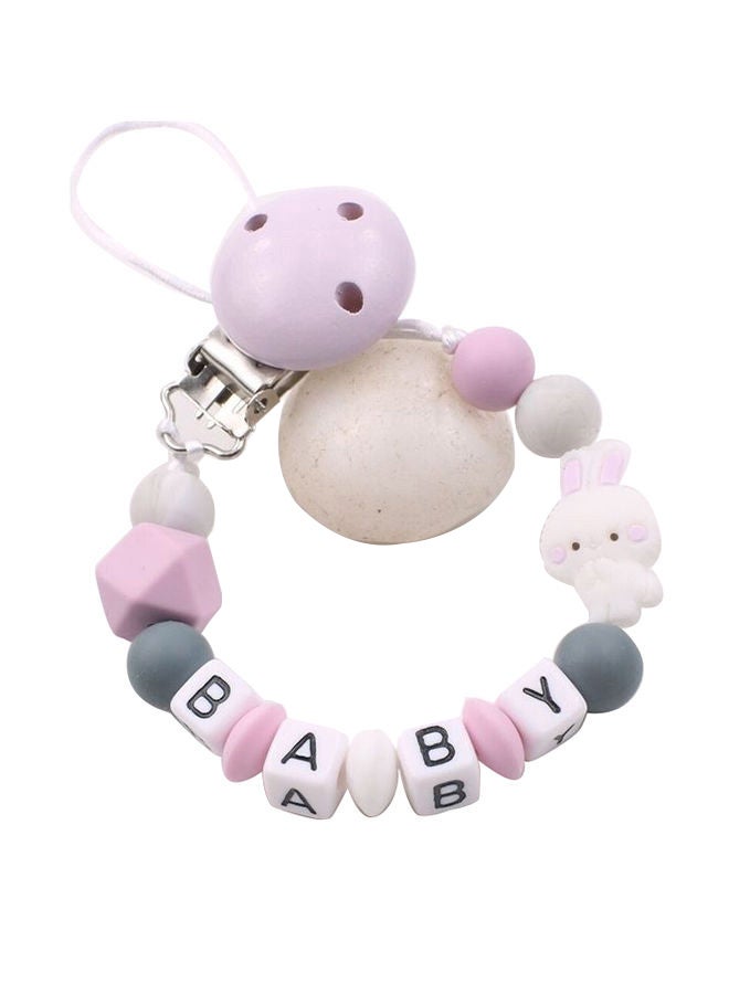 Baby Beads Chain Rope Anti-Drop Pacifier Clip Teether Nipple Clip Holder – Assorted  - Image 1
