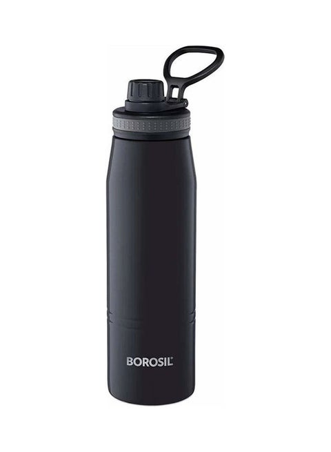 Borosil Vaccum Gosport Bottle 900Ml Black