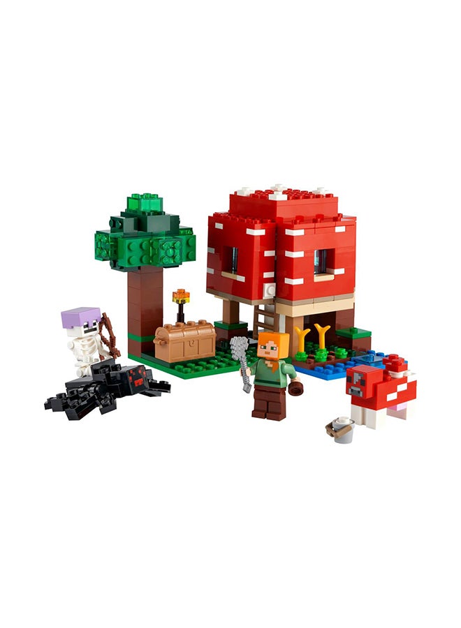 LEGO - 6379563 Minecraft The Mushroom House Building Kit And Toy House Playset; Cool Gamer Gift For Minecraft Players With Alex, A Mushroom And A Spider Jockey; Great Lego Gift For Kids And Players Aged 8+ (272 Pieces) 21179 8+ Years - Image 1