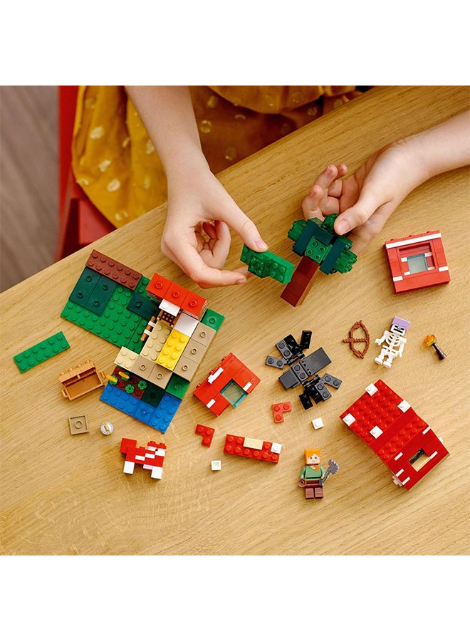 LEGO - 6379563 Minecraft The Mushroom House Building Kit And Toy House Playset; Cool Gamer Gift For Minecraft Players With Alex, A Mushroom And A Spider Jockey; Great Lego Gift For Kids And Players Aged 8+ (272 Pieces) 21179 8+ Years - Image 1
