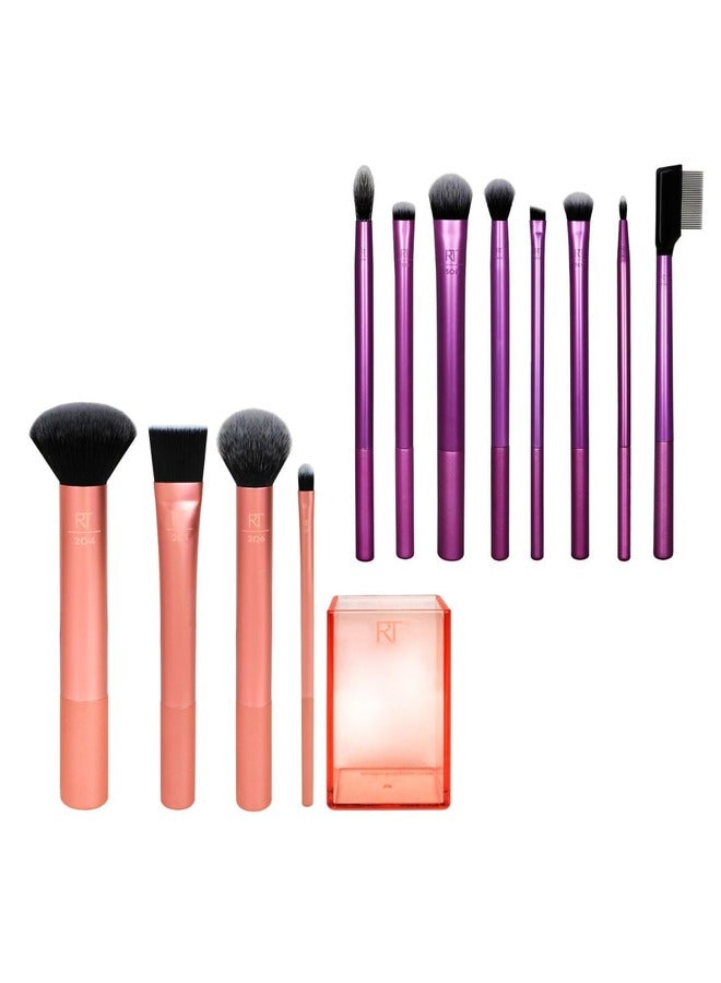 REAL TECHNIQUES Brush Set (Enhanced Eye, Flawless Base) Set of 1534,1533 - Image 1