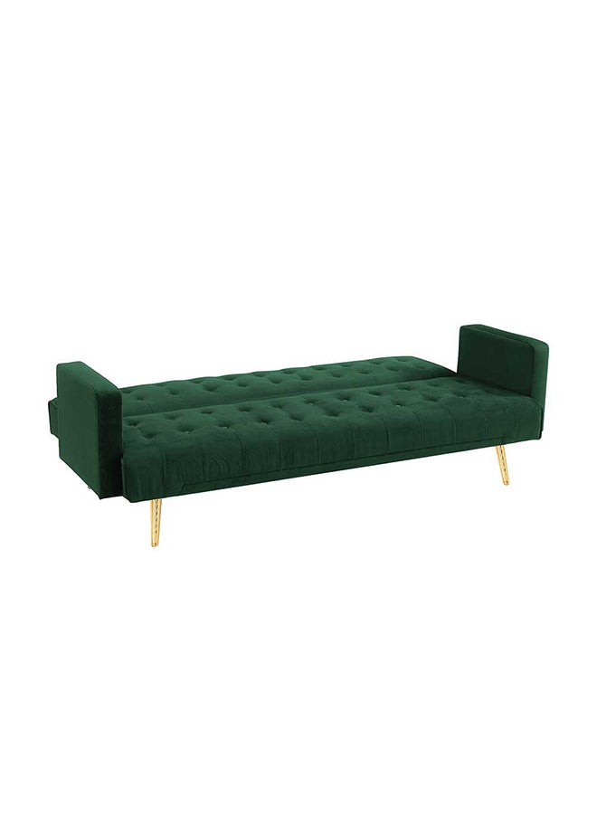 DANUBE HOME Claude 3 Seat Fabric Sleeping Sofabed Metal Leg Three Seater Convertible Sofa Cum Bed Green 191x81x75.5cm  - Image 2