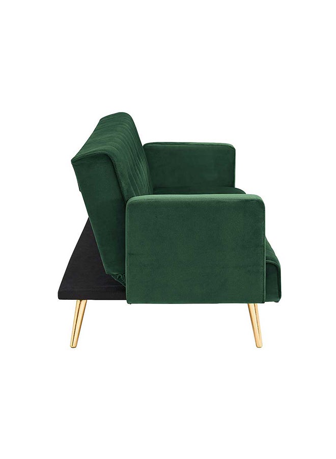 DANUBE HOME Claude 3 Seat Fabric Sleeping Sofabed Metal Leg Three Seater Convertible Sofa Cum Bed Green 191x81x75.5cm  - Image 3