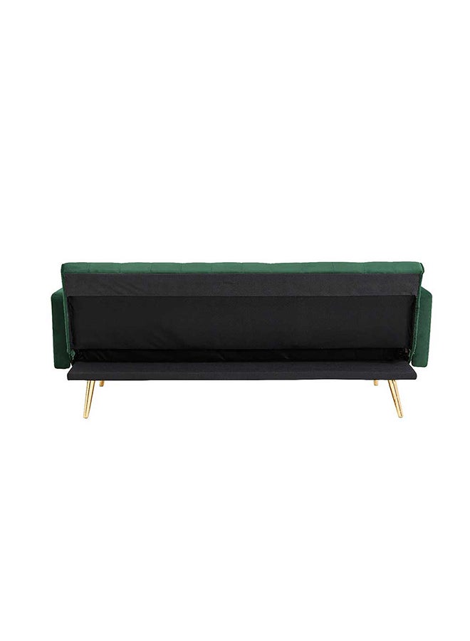 DANUBE HOME Claude 3 Seat Fabric Sleeping Sofabed Metal Leg Three Seater Convertible Sofa Cum Bed Green 191x81x75.5cm  - Image 4
