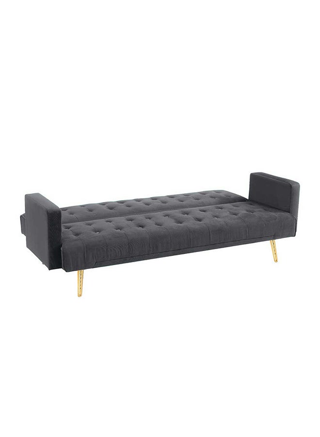 DANUBE HOME Claude 3 Seat Fabric Sleeping Sofabed Metal Leg Three Seater Convertible Sofa Cum Bed Grey 191x81x75.5cm  - Image 2