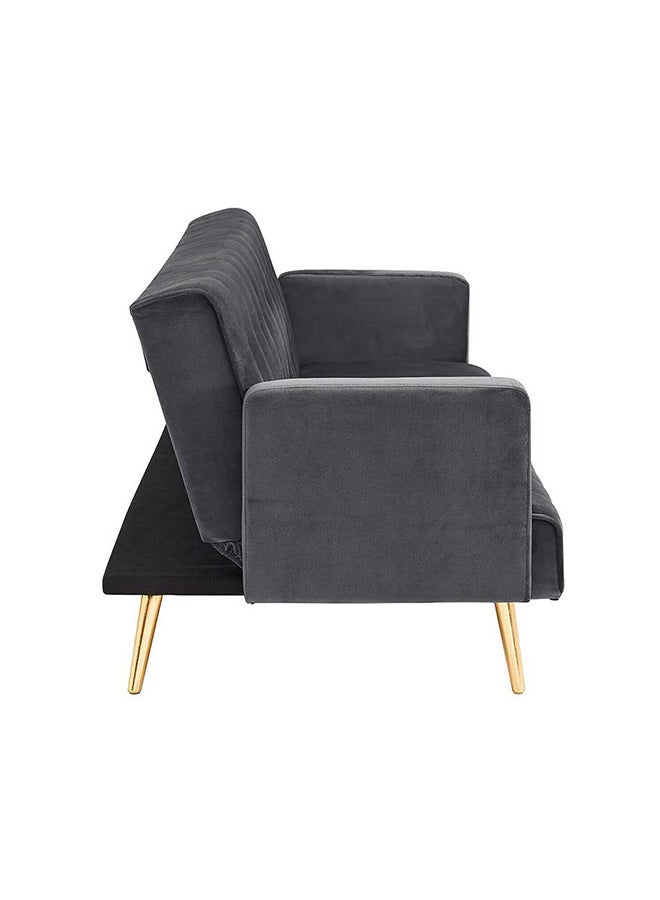 DANUBE HOME Claude 3 Seat Fabric Sleeping Sofabed Metal Leg Three Seater Convertible Sofa Cum Bed Grey 191x81x75.5cm  - Image 3