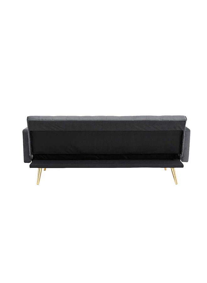 DANUBE HOME Claude 3 Seat Fabric Sleeping Sofabed Metal Leg Three Seater Convertible Sofa Cum Bed Grey 191x81x75.5cm  - Image 4