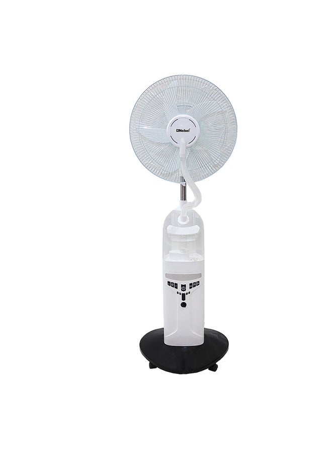 Nobel - 16" with 5 Fan Blade Rechargable Mist Standing Fan, Wide Oscillation, 4 Stack Bright LED NF777MRC White - Image 1