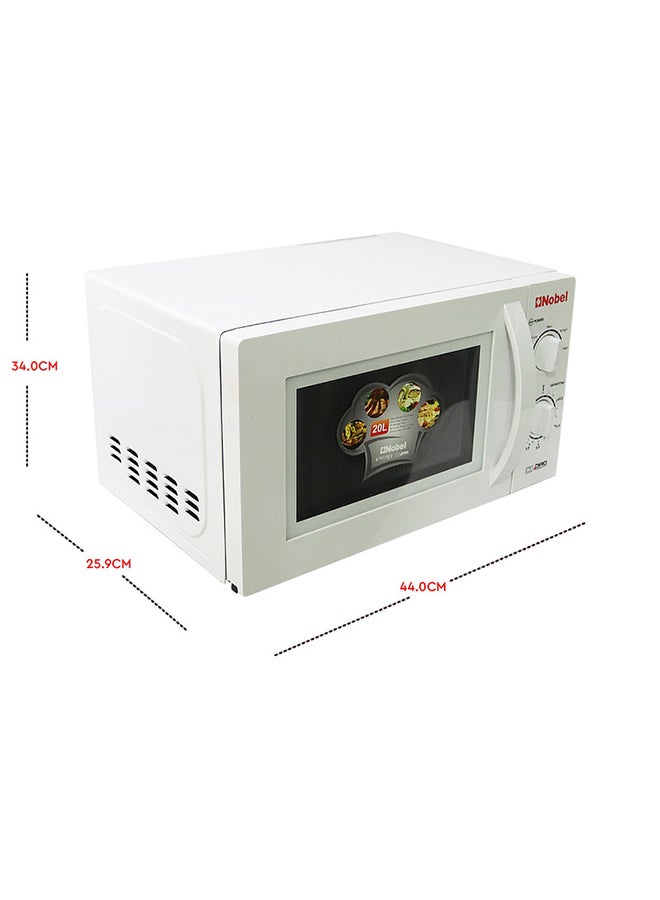Nobel Microwave Oven White 20 Litres Manual NMO20 20 L 800 W NMO20 White - Image 3