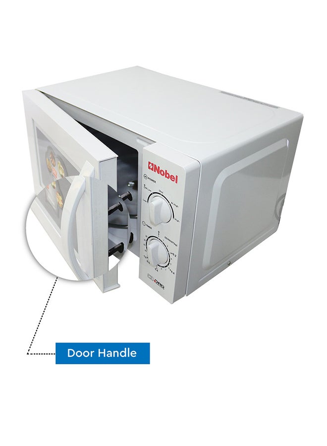 Nobel Microwave Oven White 20 Litres Manual NMO20 20 L 800 W NMO20 White - Image 5