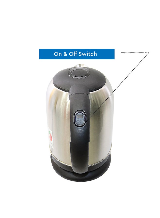 Nobel - Stainless Steel Kettle with Auto Lid-Open Structure and Dual Window, Automatic Off When Water Boiled, Flex Operation Boiling Dry Protection 1.7 L 1850 W NK182SS Stainless Steel - Image 1