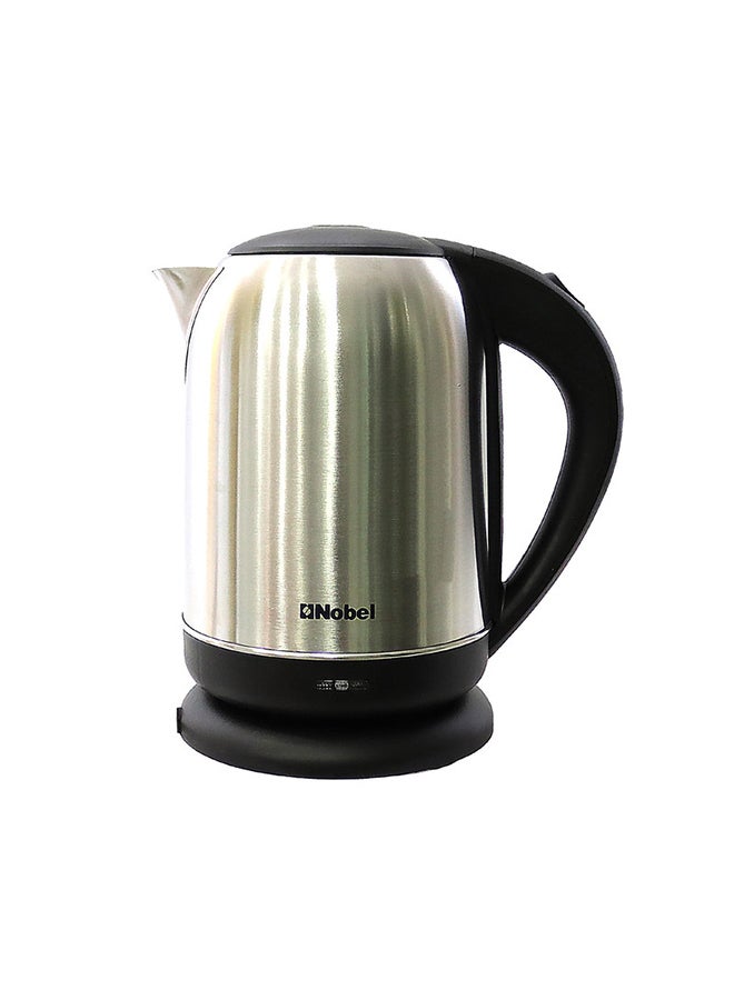 Nobel - Stainless Steel Kettle with Auto Lid-Open Structure and Dual Window, Automatic Off When Water Boiled, Flex Operation Boiling Dry Protection 1.7 L 1850 W NK182SS Stainless Steel - Image 1