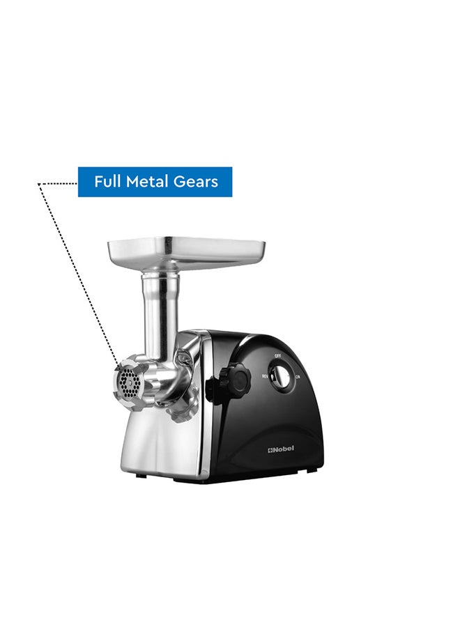 Nobel Meat Grinder White 1800W Durable Gear Box Reverse 1200.0 W NMG205 Black  - Image 5
