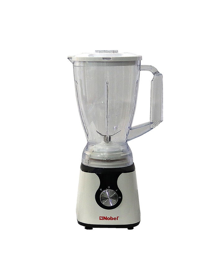 Nobel - 3 in 1 Blender Table Top 1.5 Litres Jar 300W 2 Speed with Pulse Knob, Chopper & Grinder Jar 1.5 L 300 W NB303E Silver & Black - Image 1