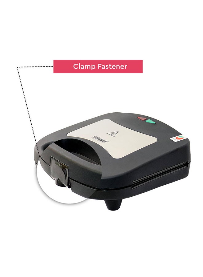 Nobel - Sandwich Maker Grill+Waffle Plate NSM30G 700.0 W NSM30G Black/Silver - Image 1